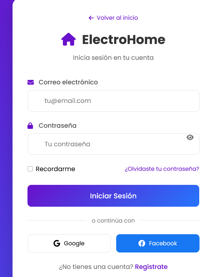 Sitio web (Eletrodomésticos para aquellos que tiene un pequeño negocio)