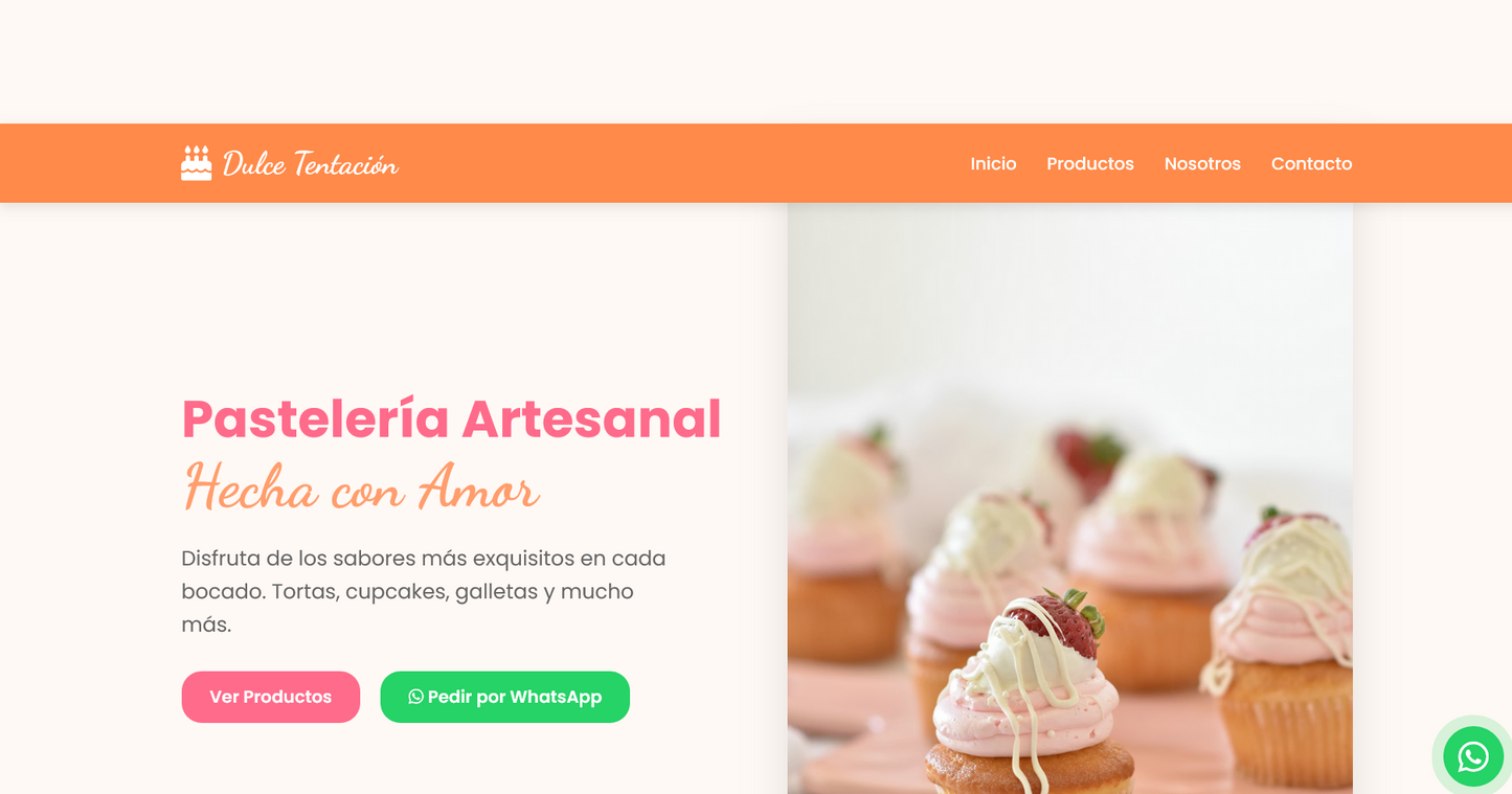 Sitio web (Pastelería para negocios que apenas empiezan)