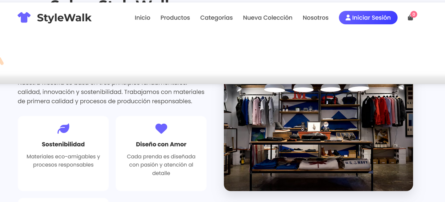 Sitio web ( Ropa para aquellos quienes están iniciando su pequeño negocio)