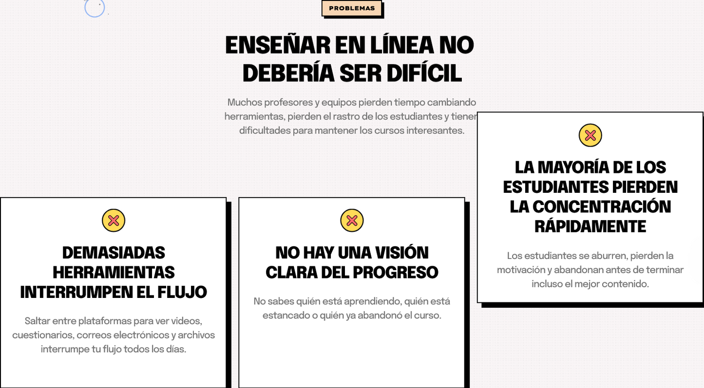 Sitio web (Venta de cursos para negocios de alto calibre)