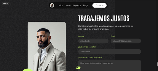 Sitio web (Portafol diseñador digital )