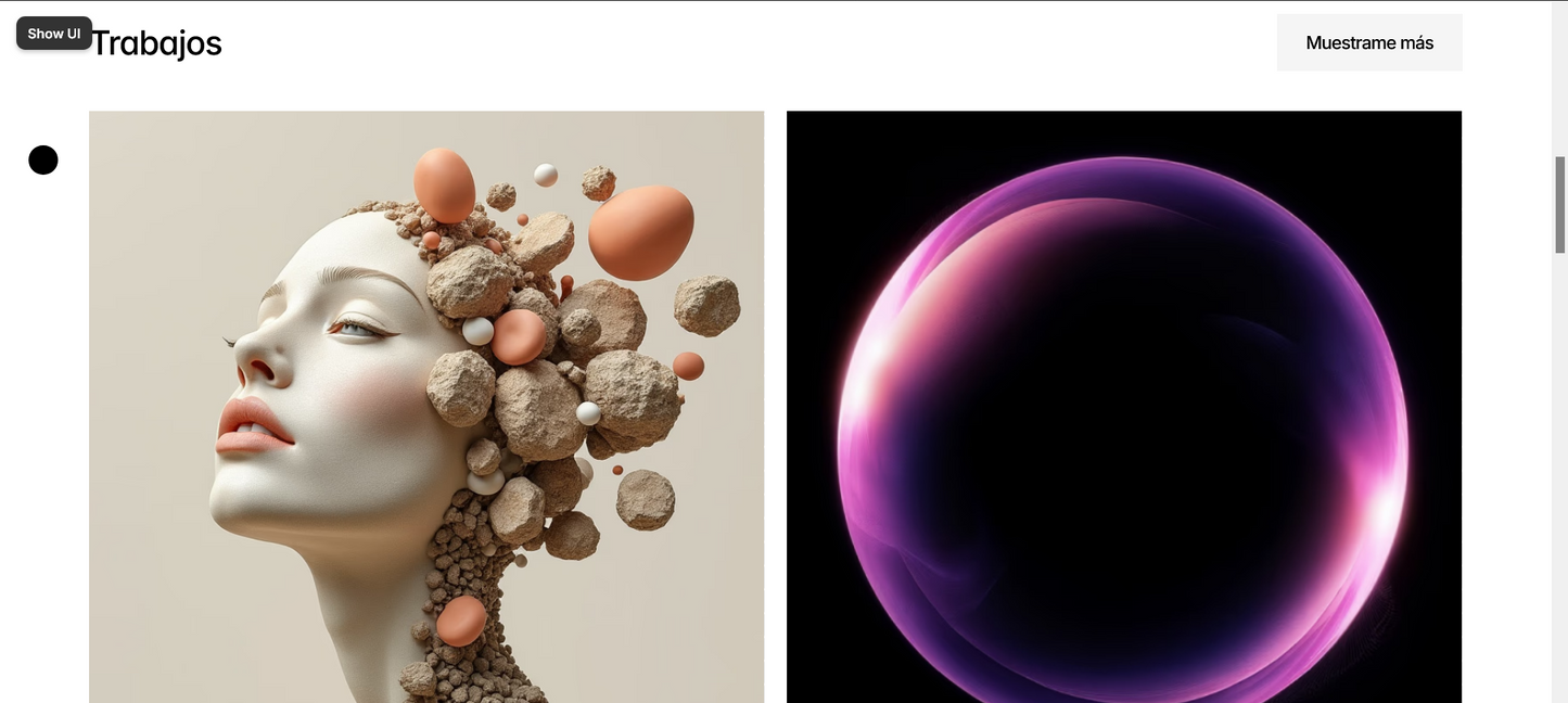 Sitio web (Portafol para fotógrafa o diseñadora)