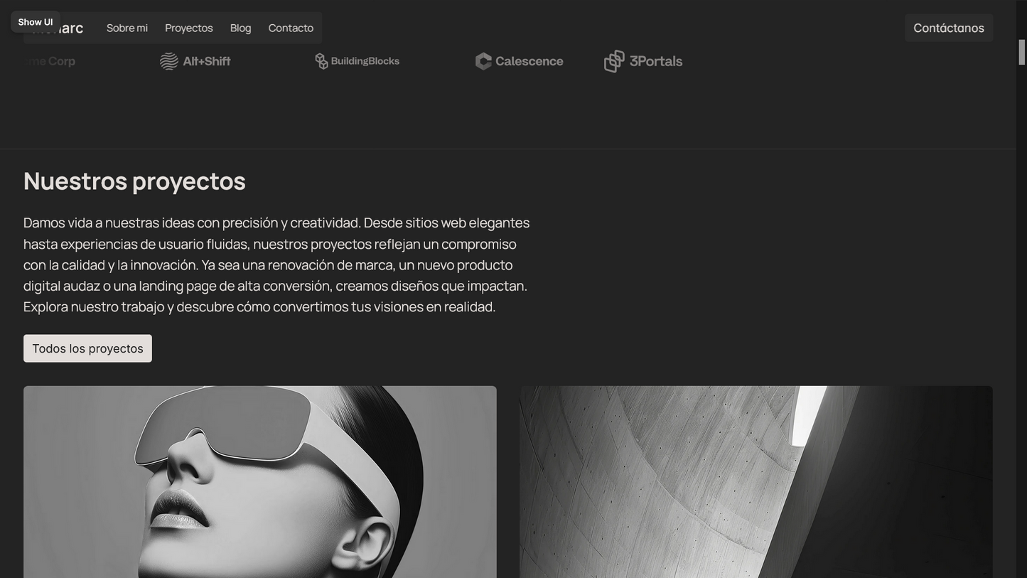 Sitio web (Portafolio diseñador)