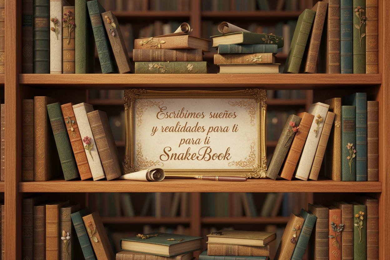 o que mejor diga "Escribimos sueños y realidades para ti SnakeBook"
